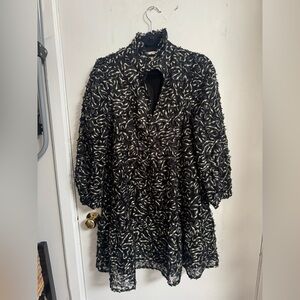 Tuckernuck Black and Gold Textured Dress